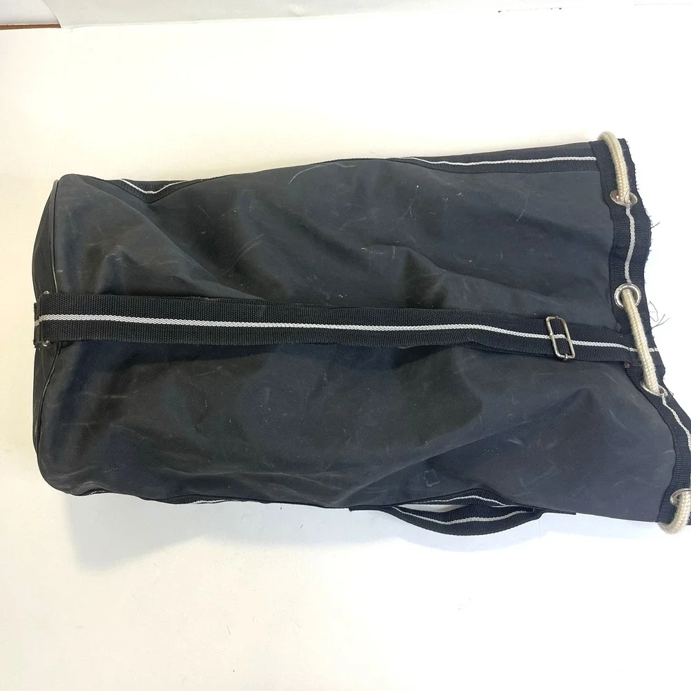 Vintage 1980s FORENZA Duffle Travel Bag Sports RETRO Black‎ 12x 24
